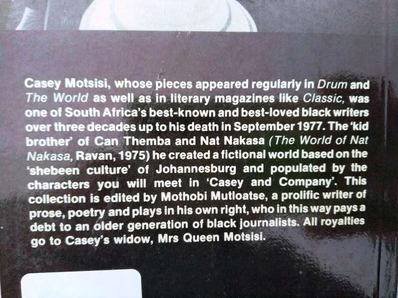Casey and Co., selected writings of Casey 'Kid' Motsisi