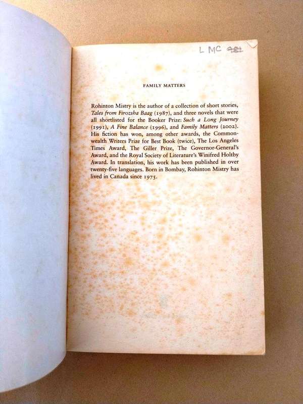 Family Matters, Rohinton Mistry