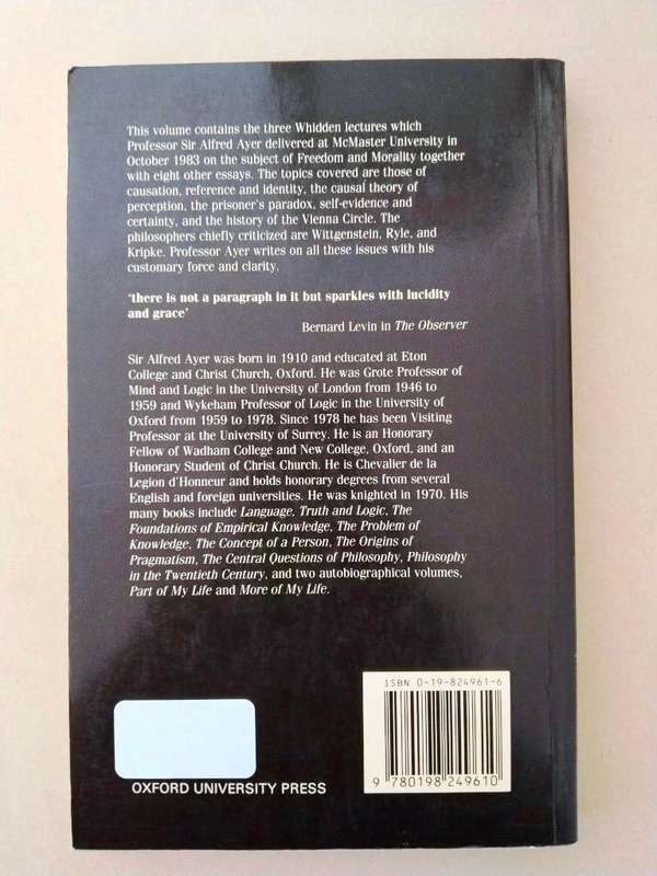Freedom and Morality and other Essays, A.J. Ayer