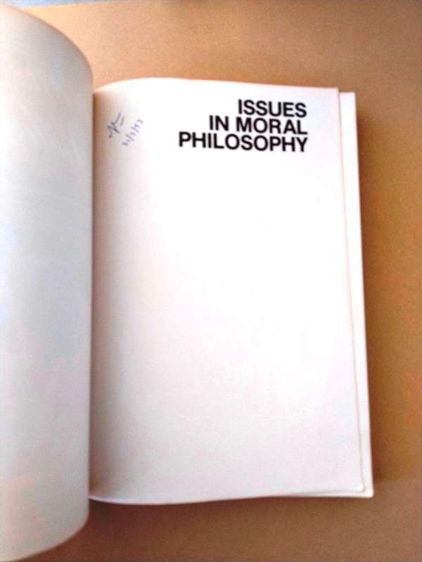 Issues in Moral Philosophy, Thomas Donaldson