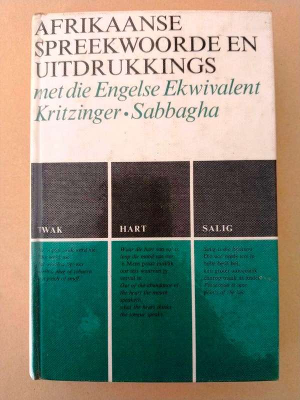 Afrikaanse spreekwoorde en uitdrukkings, Kritzinger/Sabbagha