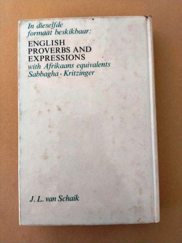 Afrikaanse spreekwoorde en uitdrukkings, Kritzinger/Sabbagha