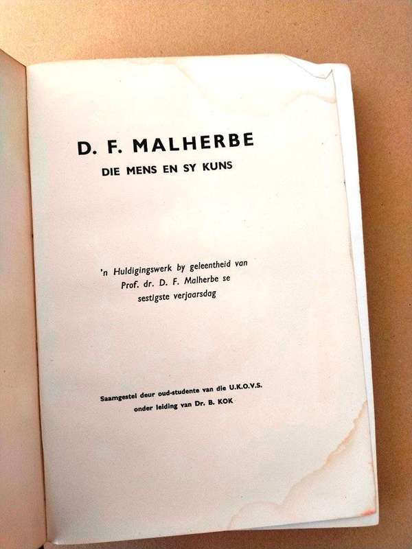 Die mens en sy kuns, D.F. Malherbe