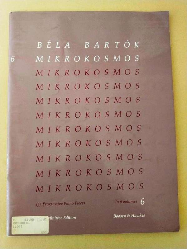 Mikrokosmos, Volume 6, Béla Bartók [for piano]