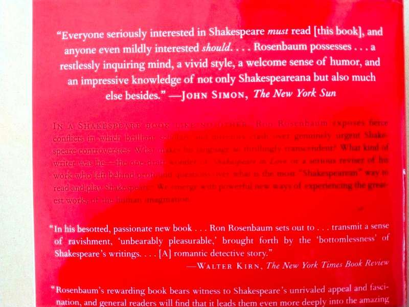 The Shakespeare Wars, Ron Rosenbaum