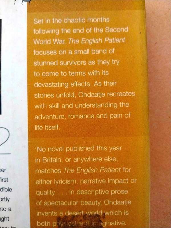 The English Patient, Michael Ondaatje