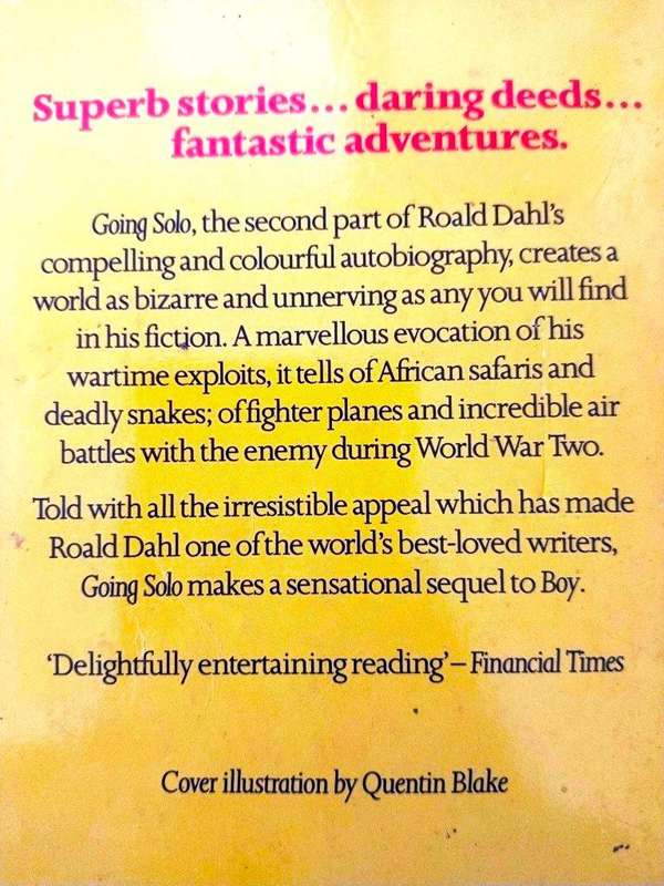 Going Solo, Roald Dahl