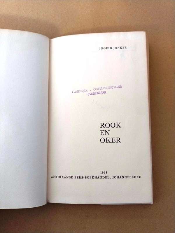 Rook en Oker, Ingrid Jonker [first edition, ex-library]