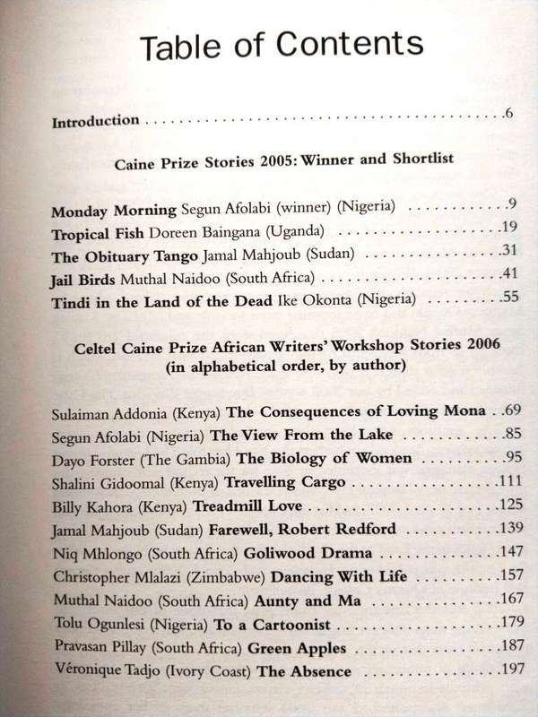 The Obituary Tango, A selection of works from the Caine Prize for African writing 2005
