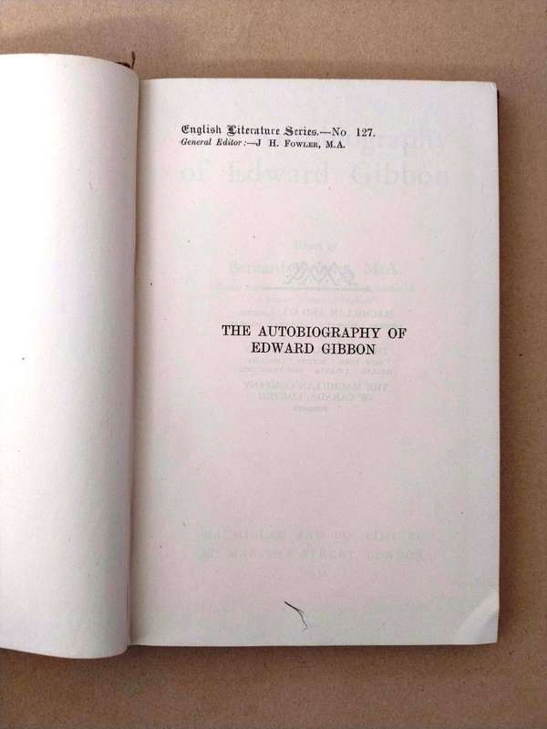 The Autobiography of Edward Gibbon
