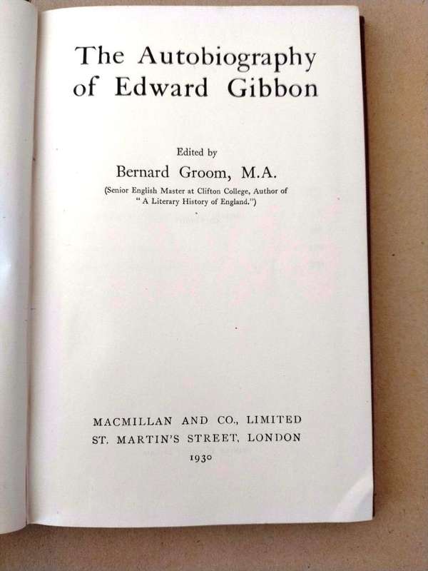 The Autobiography of Edward Gibbon