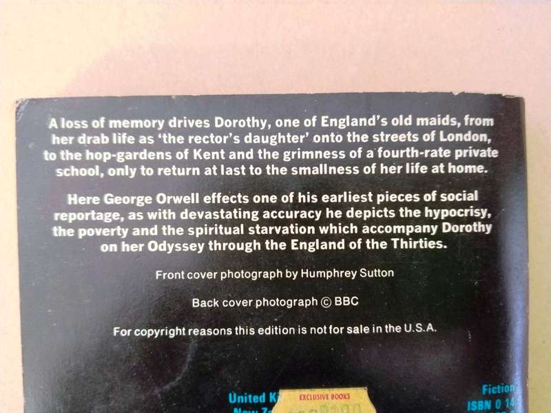 A Clergyman's Daughter, George Orwell