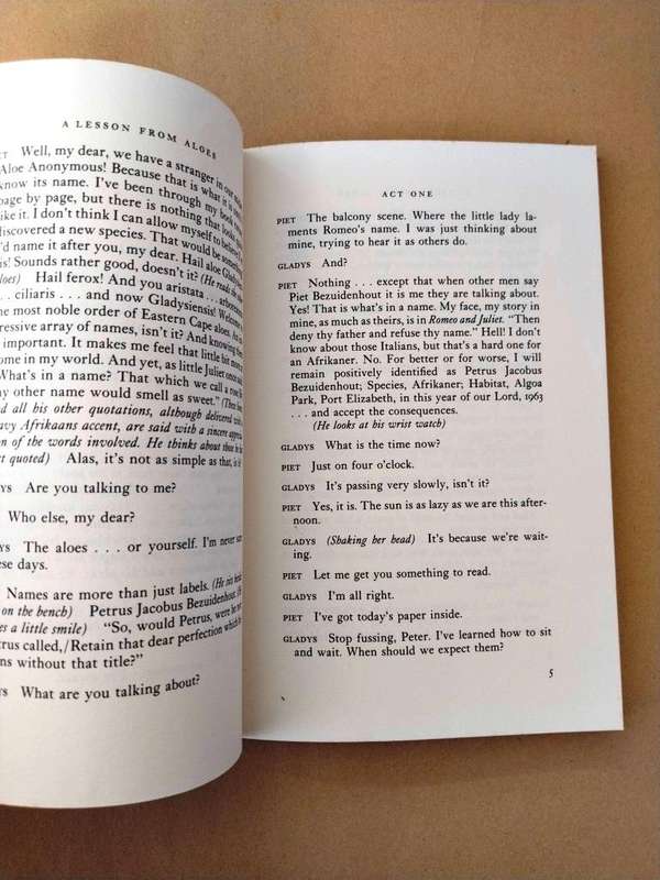A Lesson From Aloes, Athol Fugard