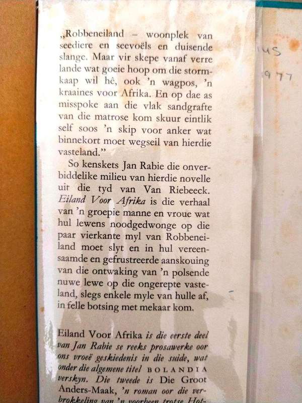 Eiland Voor Afrika, Jan Rabie [eerste uitgawe]