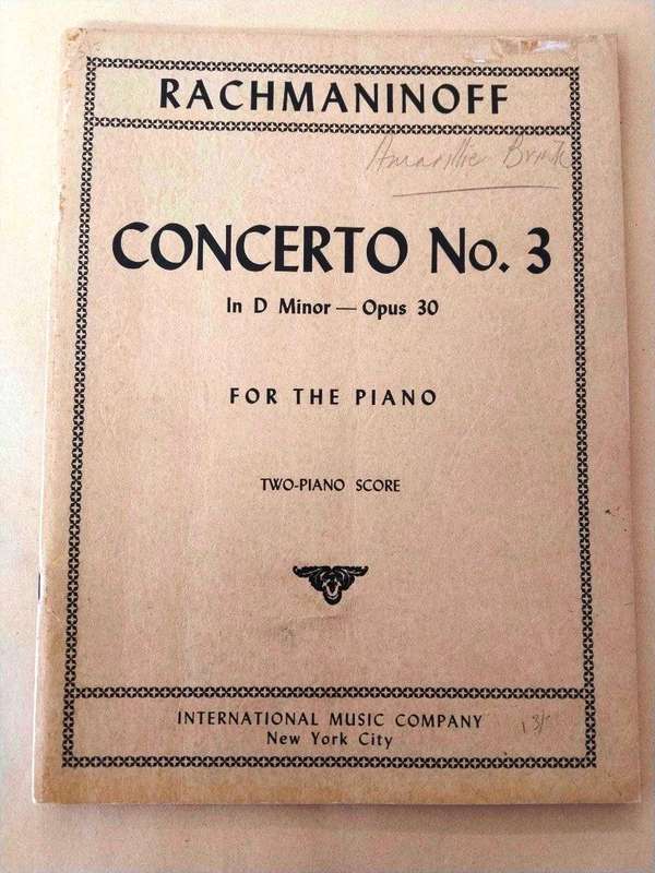 Piano Concerto No. 3, Opus 30, Sergei Rachmaninoff