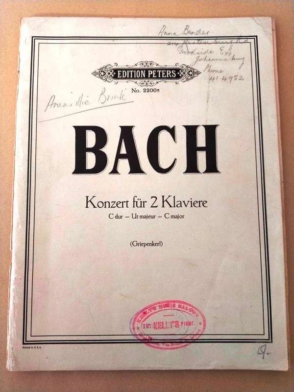 Concerto for 2 pianos, J.S. Bach