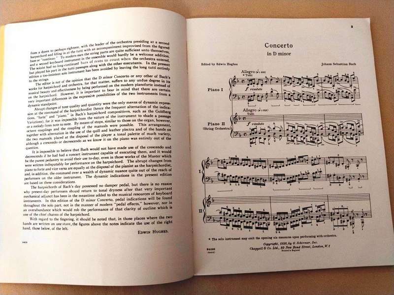 Piano Concerto in D minor, J.S. Bach