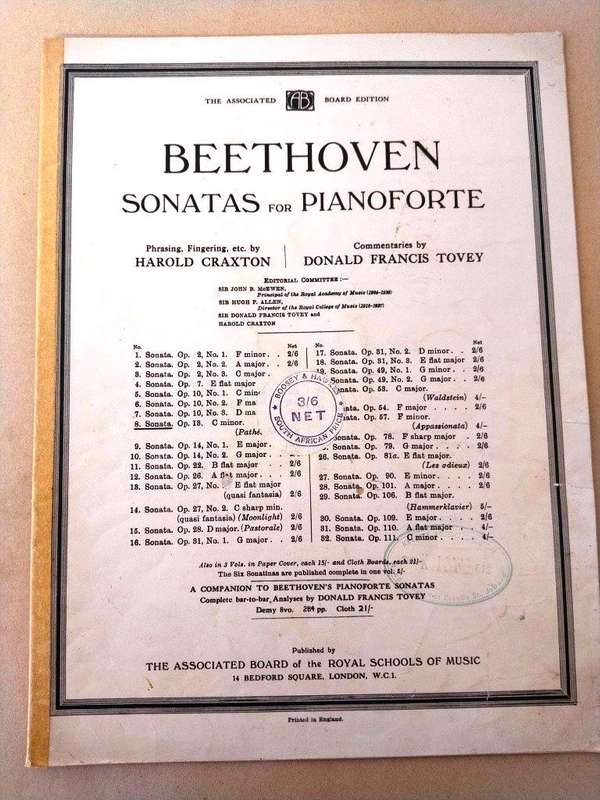 Sonata for piano in C minor, "Pathetique", opus 13, Beethoven