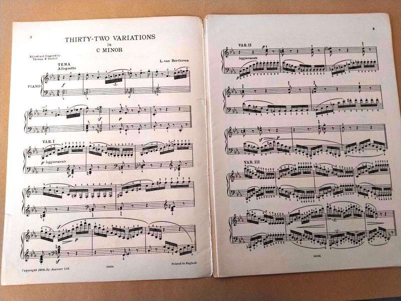32 Variations in C minor for piano, Beethoven