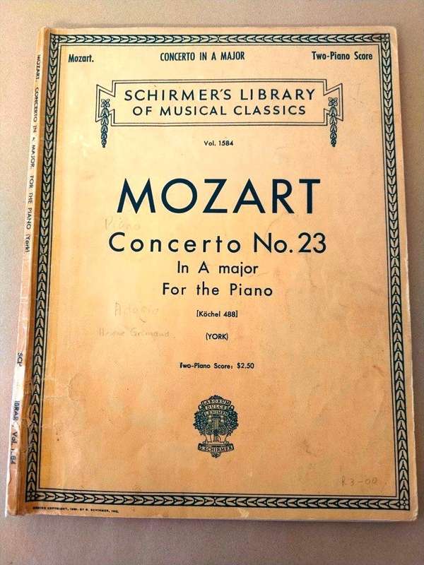 Concerto no. 23 in A major for the piano, K.488, W.A. Mozart