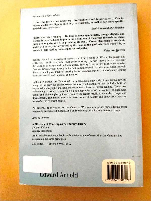 A Concise Glossary of Literary Theory, Jeremy Hawthorn