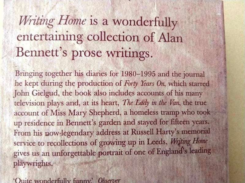 Writing Home, Alan Bennett