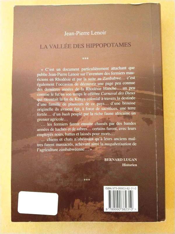 La vallée des hippopotames, Jean-Pierre Lenoir