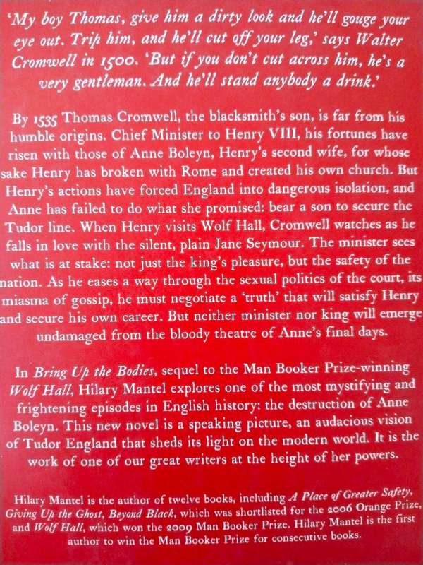 Bring up the Bodies, Hilary Mantel
