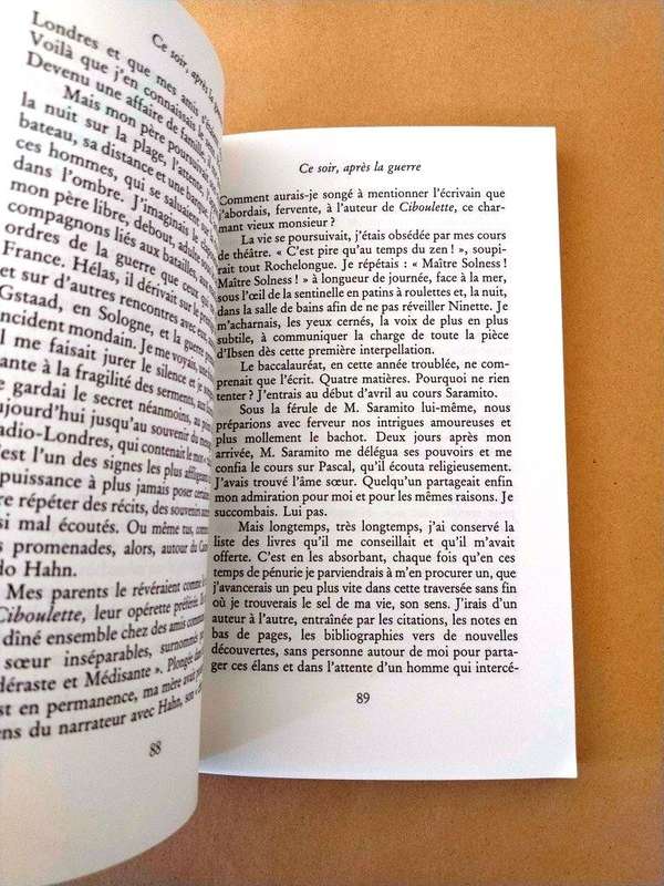 Ce soir, après la guerre, Viviane Forrester