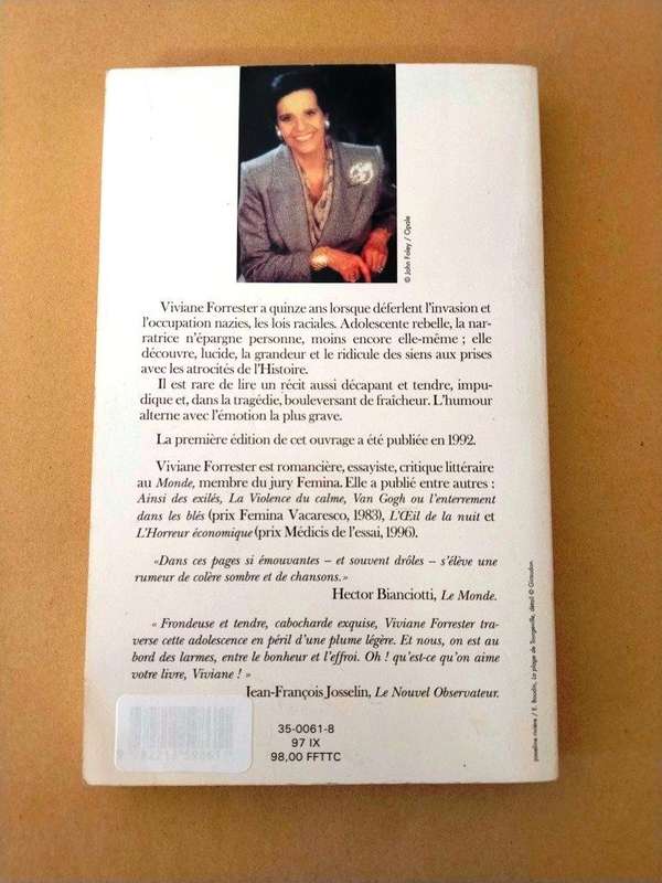 Ce soir, après la guerre, Viviane Forrester