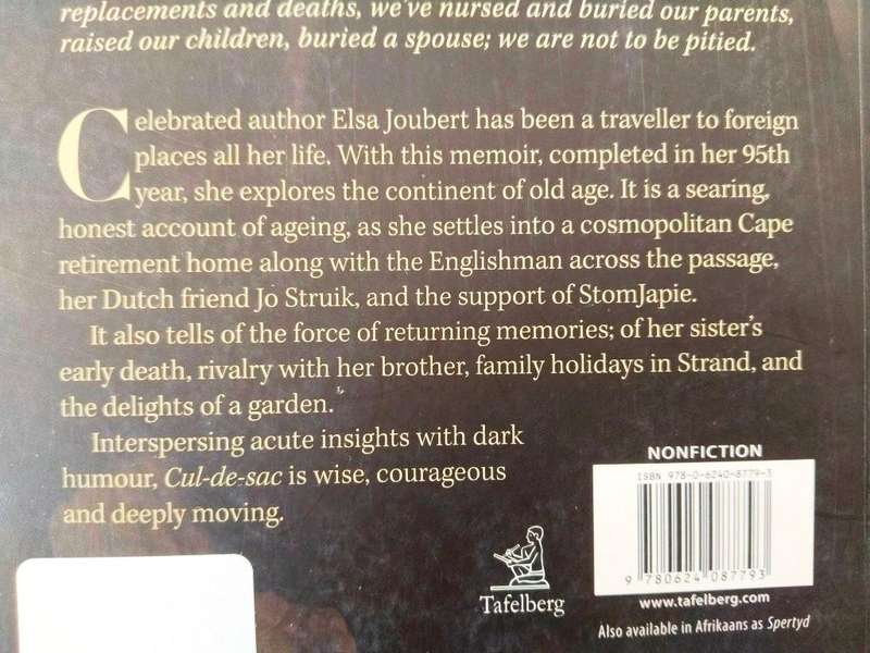 Cul-De-Sac, A Memoir, Elsa Joubert