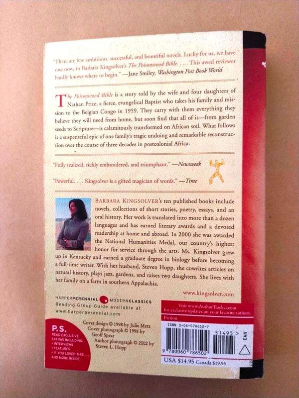 The Poisonwood Bible, Barbara Kingsolver