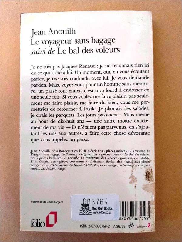 Le voyageur sans bagage, Jean Anouilh