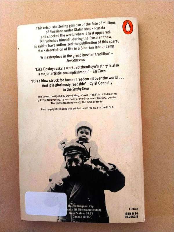 One Day in the Life of Ivan Denisovich, Alexander Solzhenitsyn