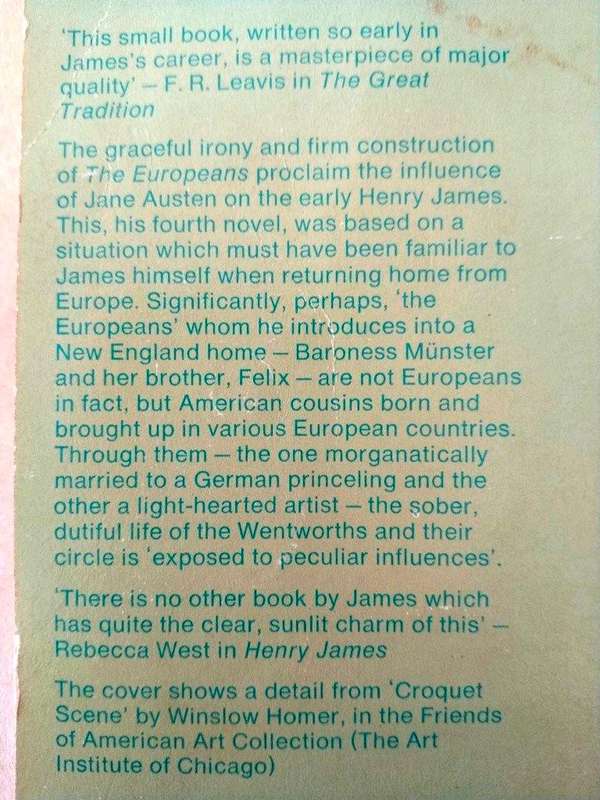 The Europeans, Henry James