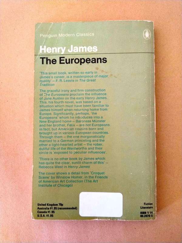 The Europeans, Henry James