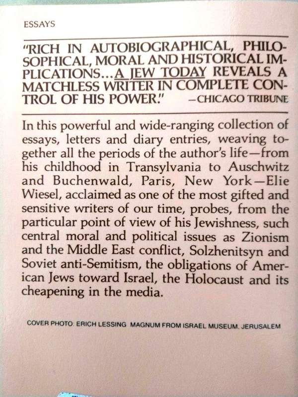 A Jew Today, Elie Wiesel