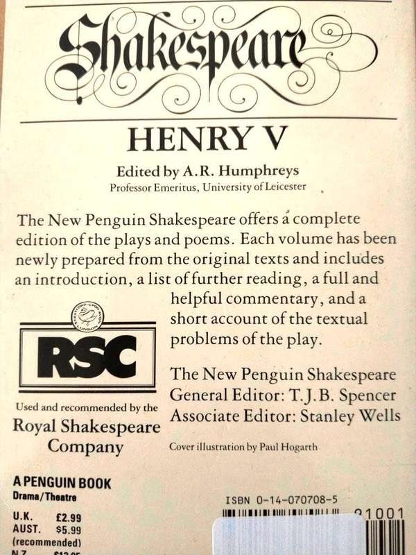 Henry V, William Shakespeare
