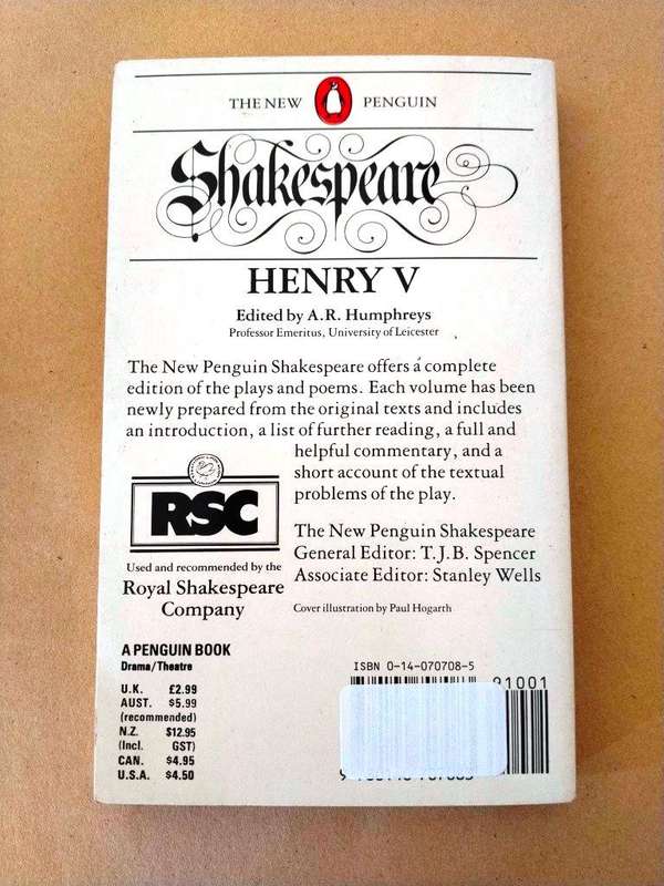 Henry V, William Shakespeare