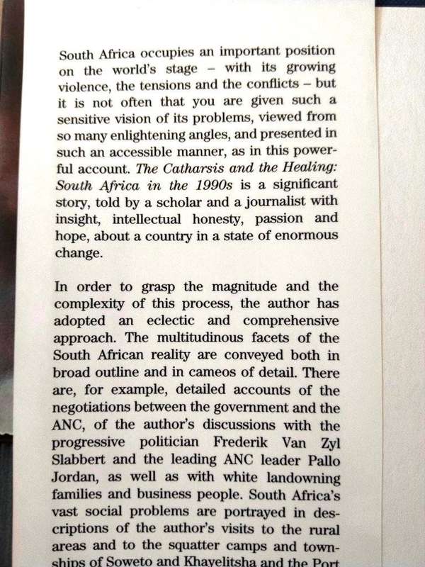The Catharsis and the Healing - South Africa in the 1990s, Zeki Ergas