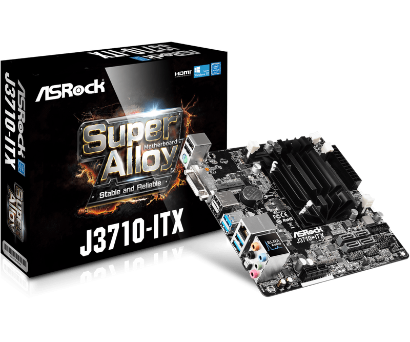 ASRock J3710-ITX Intel Quad-Core Pentium Processor J3710 (up to 2.64 GHz) Mini ITX Motherboard / CPU
