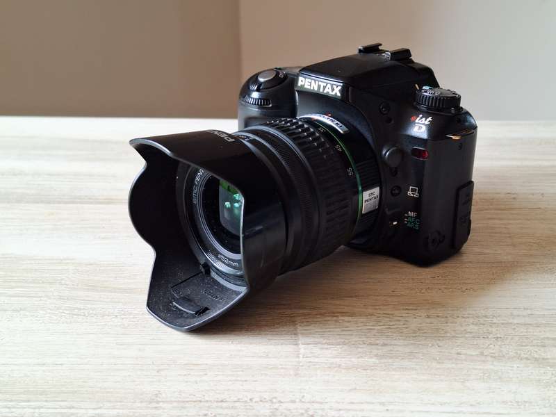 Pentax *ist D digital camera with lens