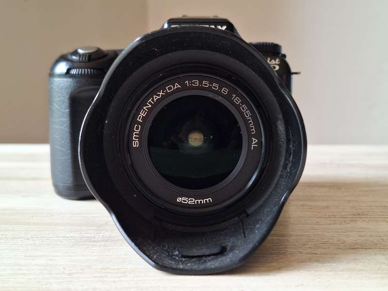 Pentax *ist D digital camera with lens