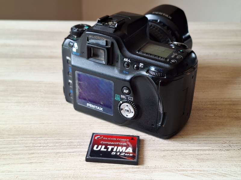 Pentax *ist D digital camera with lens