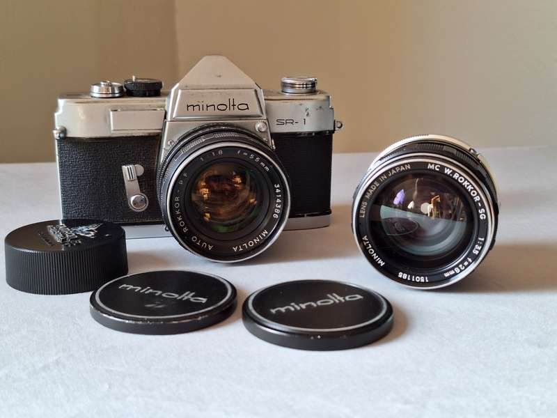 Minolta SR-1 with lenses