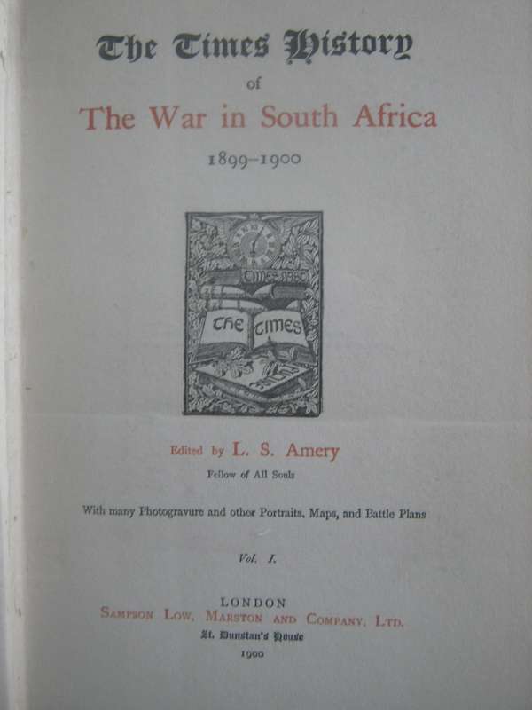 The Times History of the War in South Africa 7 Volumes Covering the Period 1899-1902