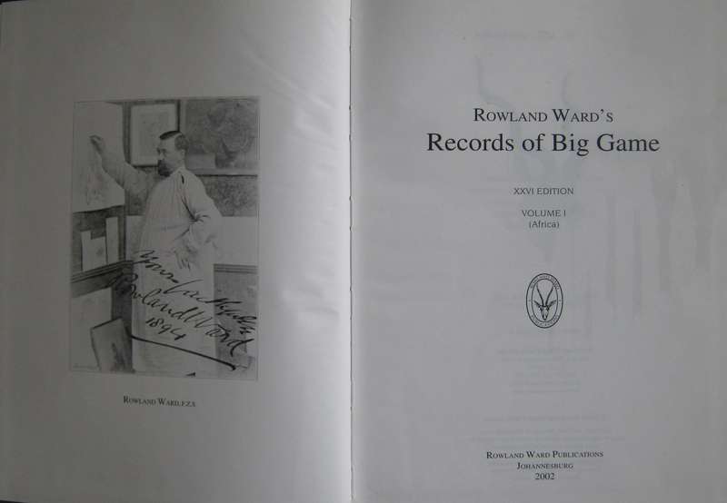 Limited Edition Rowland Ward Records of Big Game Vol 1 Africa & Vol 2 Rest of the World
