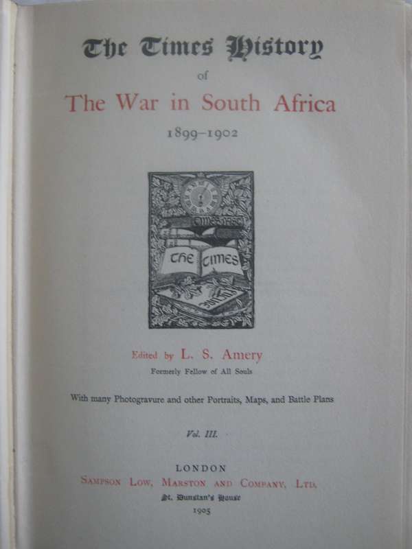 The Times History of the War in South Africa 7 Volumes Covering the Period 1899-1902