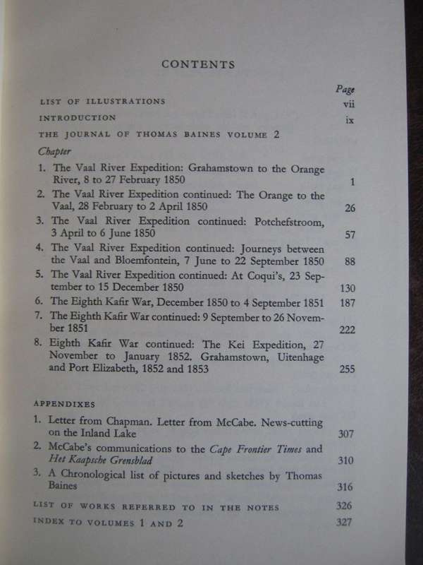 VRS 45 Thomas Baines African Journal. Journey of a Residence in Africa 1842-1853. Volume 2