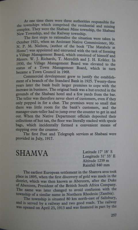 Avondale to Zimbabwe A Collection of Cameos of Rhodesian Towns and Villages. Signed